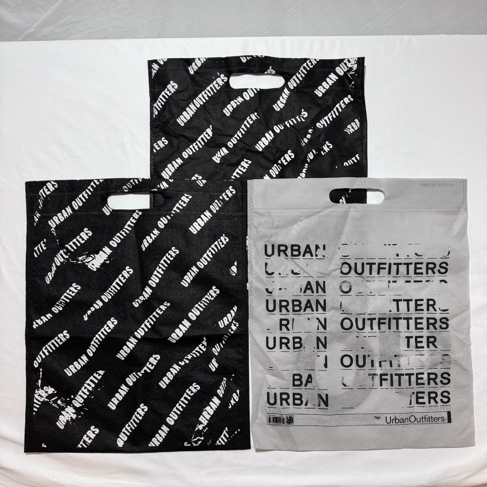Urban Outfitters Reusable Bags Lot Of 3 UO Shopping Bags 14" x 18"